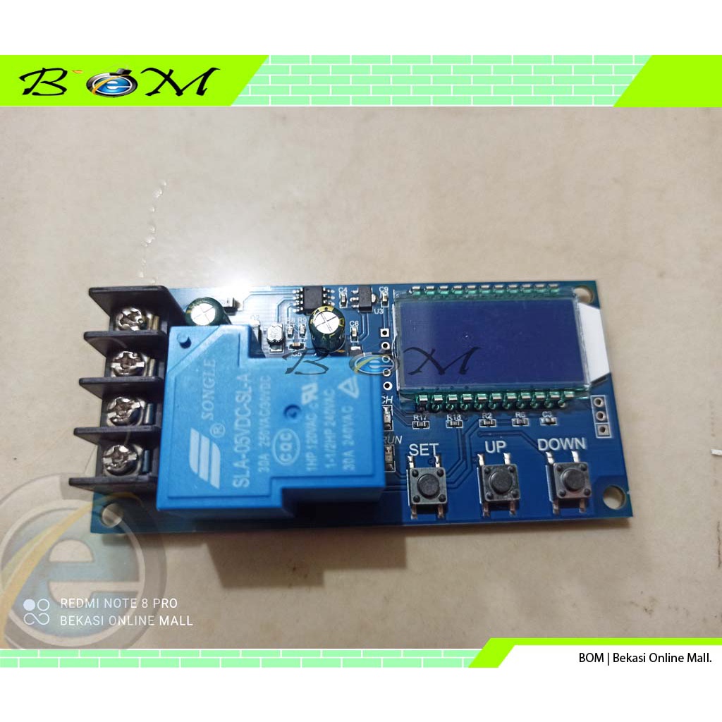 Modul kit rangkaian Charger Aki Digital LCD Otomatis Cut Off 30A Amper 6 sampai 60v