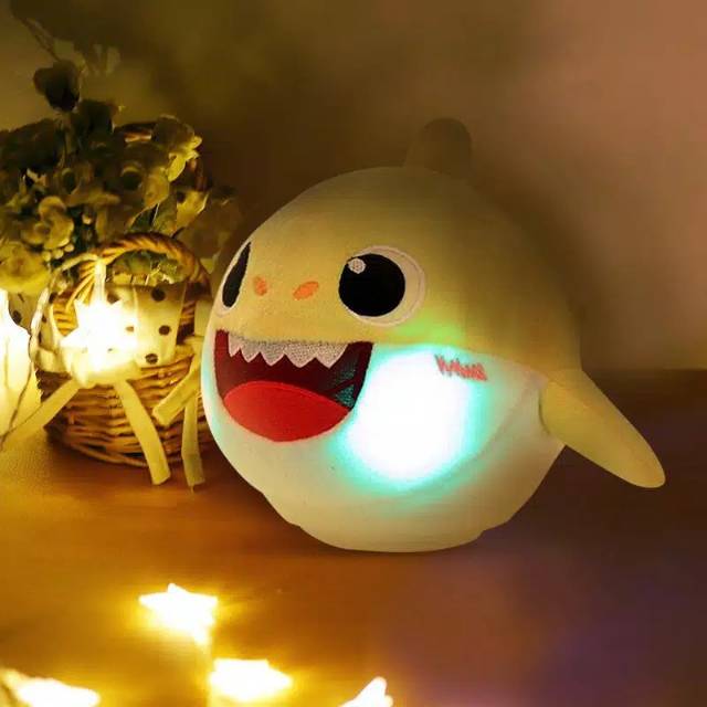 Mainan Anak Boneka Baby shark Bisa Menari Menyanyi Tiru Suara Dan LED Meyala Lampu