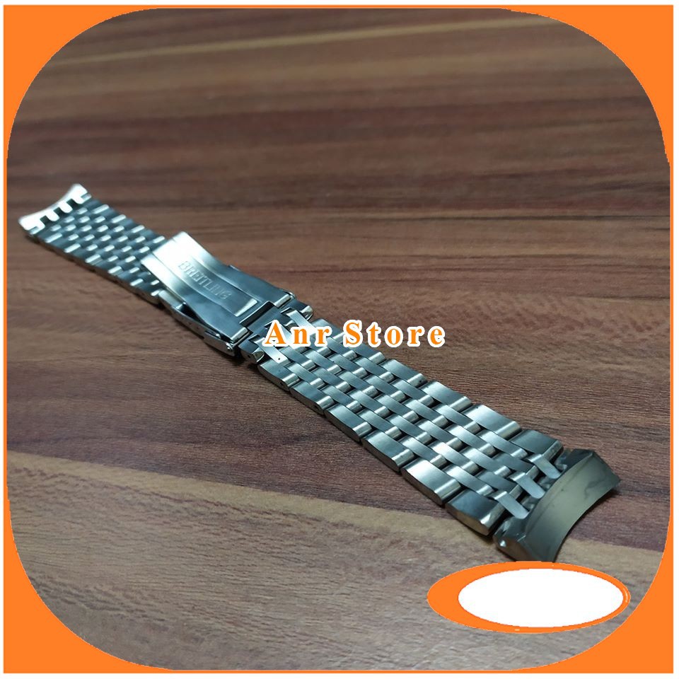 Tali Jam Tangan Rantai Breitling 1884 Model Kuping 24 mm Curved