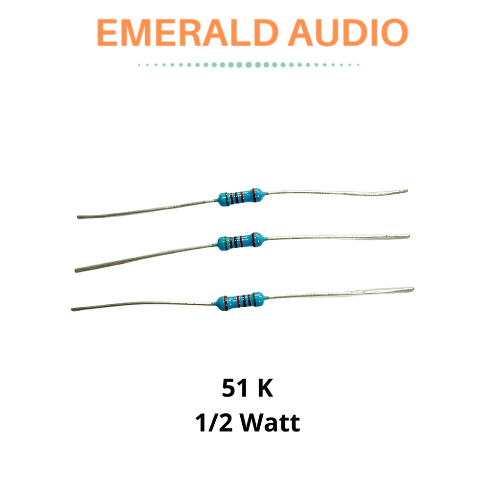 Resistor 51K 1/2 watt asli taiwan