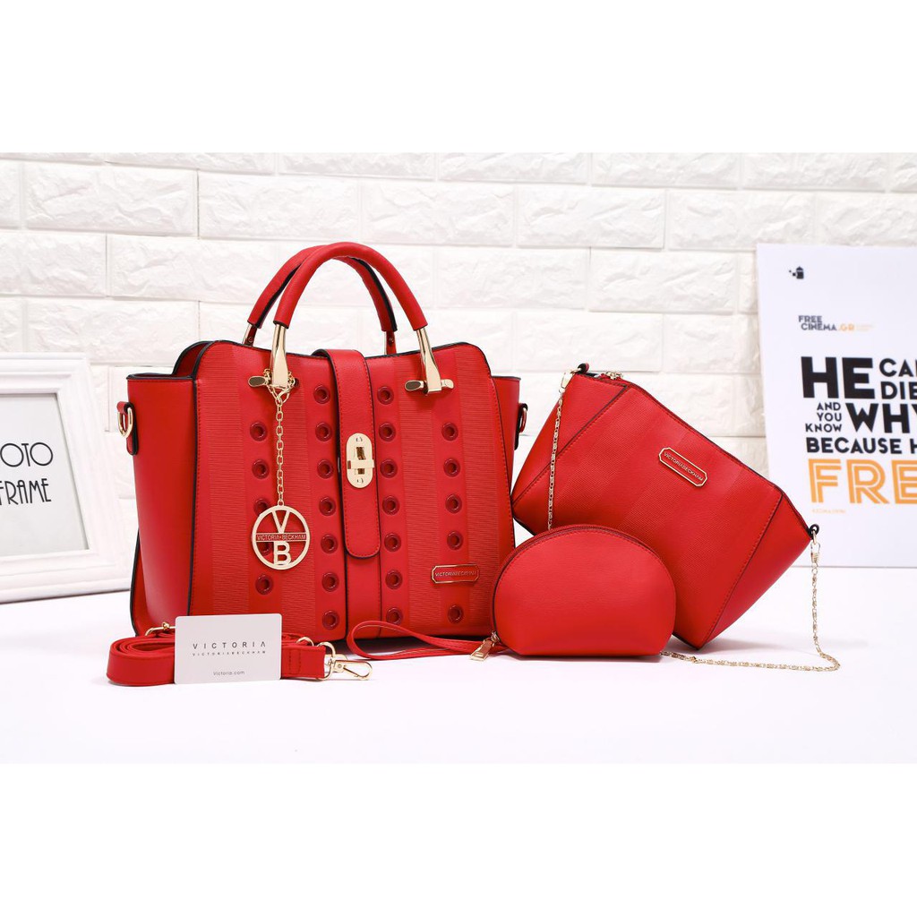 Tas Import Wanita Merah clutch