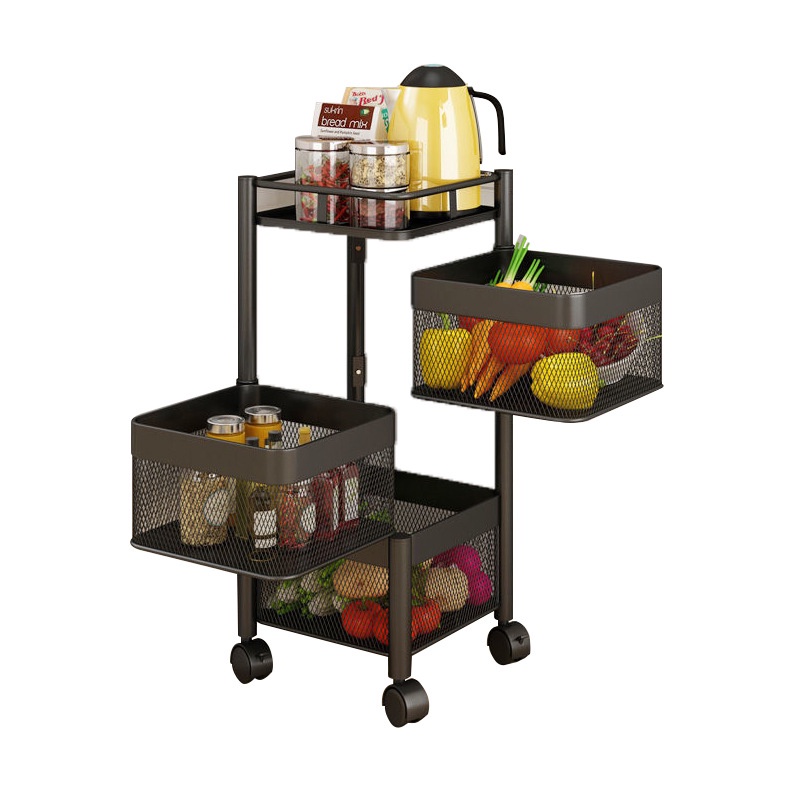 HomiHomi Cadillac Paxton Troli Serbaguna Metal Storage Rack Rak Dapur Kamar Mandi - CDLC006