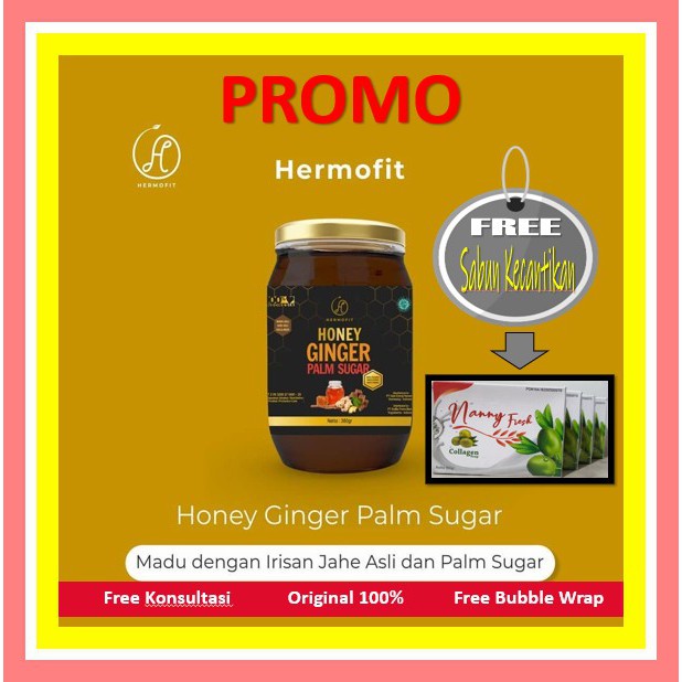 

Hermofit Honey Ginger Palm Sugar 380g Madu Jahe Gula Merah 380 g Original 100%