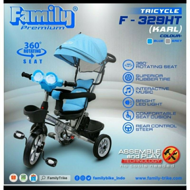 Sepeda anak roda tiga family F329HT