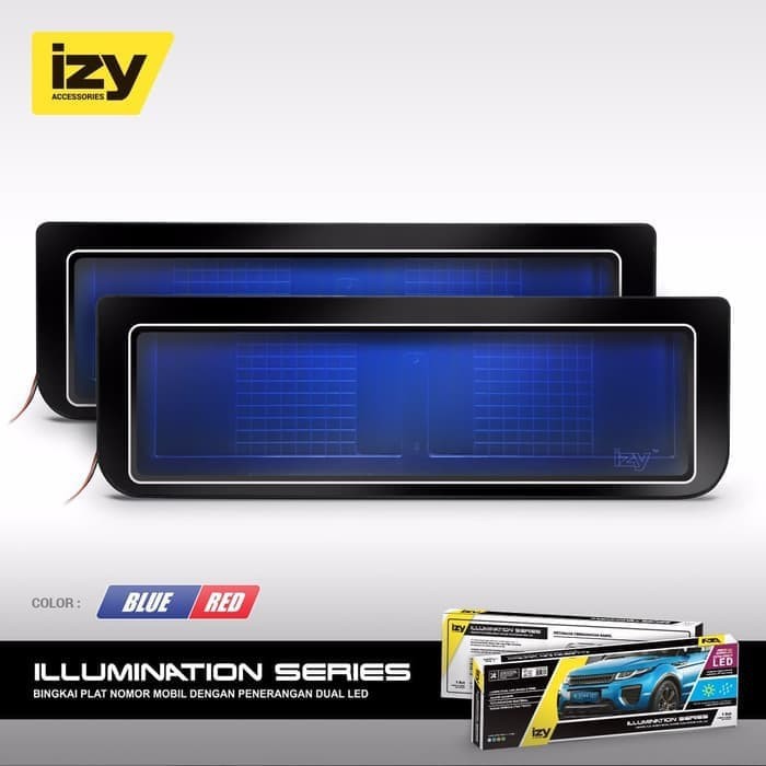 IZY Cover / Dudukan Tempat Plat Nomor Mobil Akrilik LED 1set