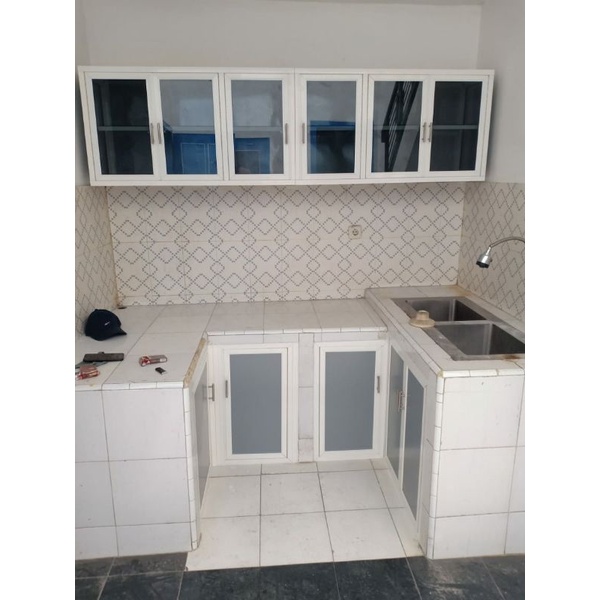 custom kitchen set alumunium kak kristina