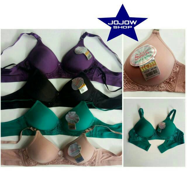 Bra busa tanpa kawat kait tiga Simiqi 6615