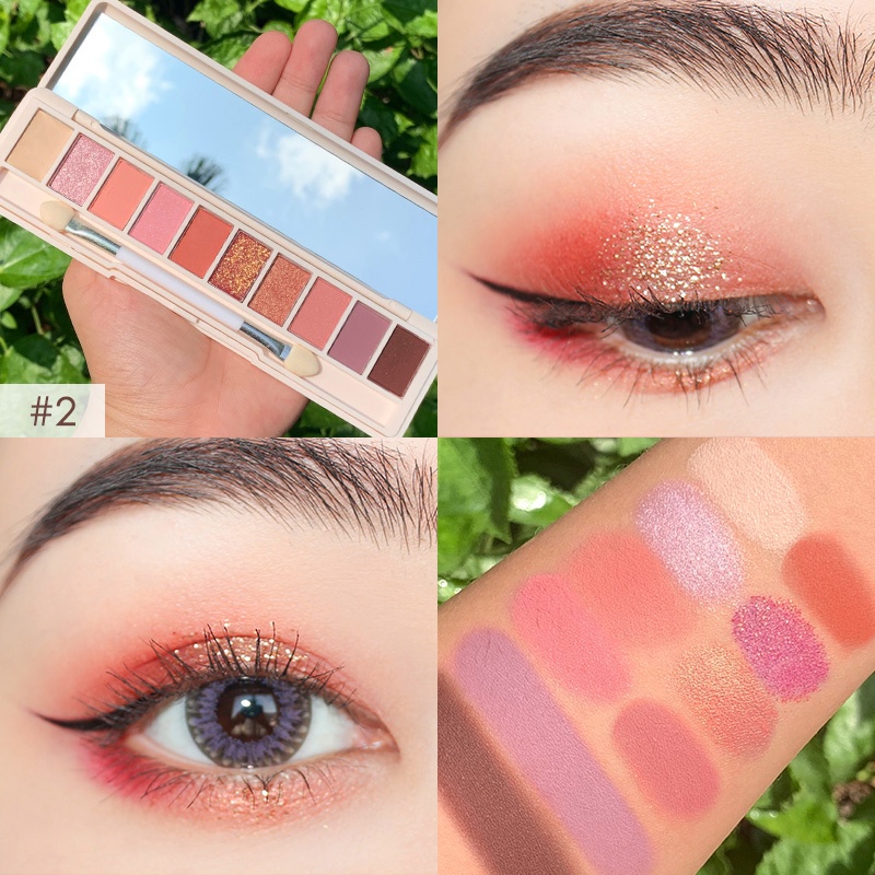 FOCALLURE 10 Shades Eyeshadow Palette Giltter Eyeshadow Palette High Pigment Easy To Blend Long Lasting Eye Shadow