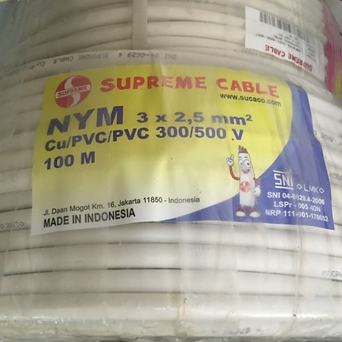 Kabel Supreme 3x2 5 100M 100 Meter Asli Ori Supreme Cable Kabel Supreme 3x2 5 100M 100 Meter Asli Ori Supreme Cable