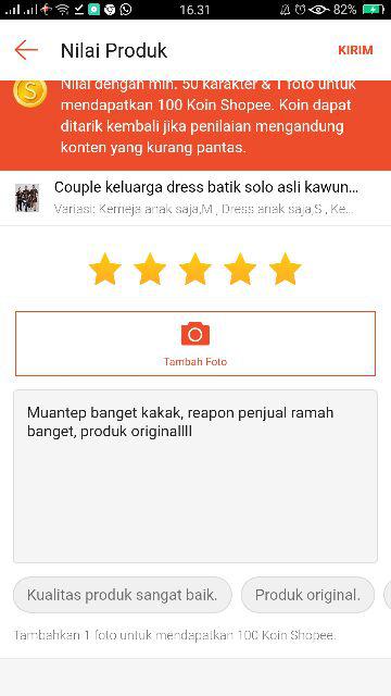 Simifashion Couple Keluarga Dress Batik Solo Asli Kawung Gede Papa Mama Anak Dijual Terpisah