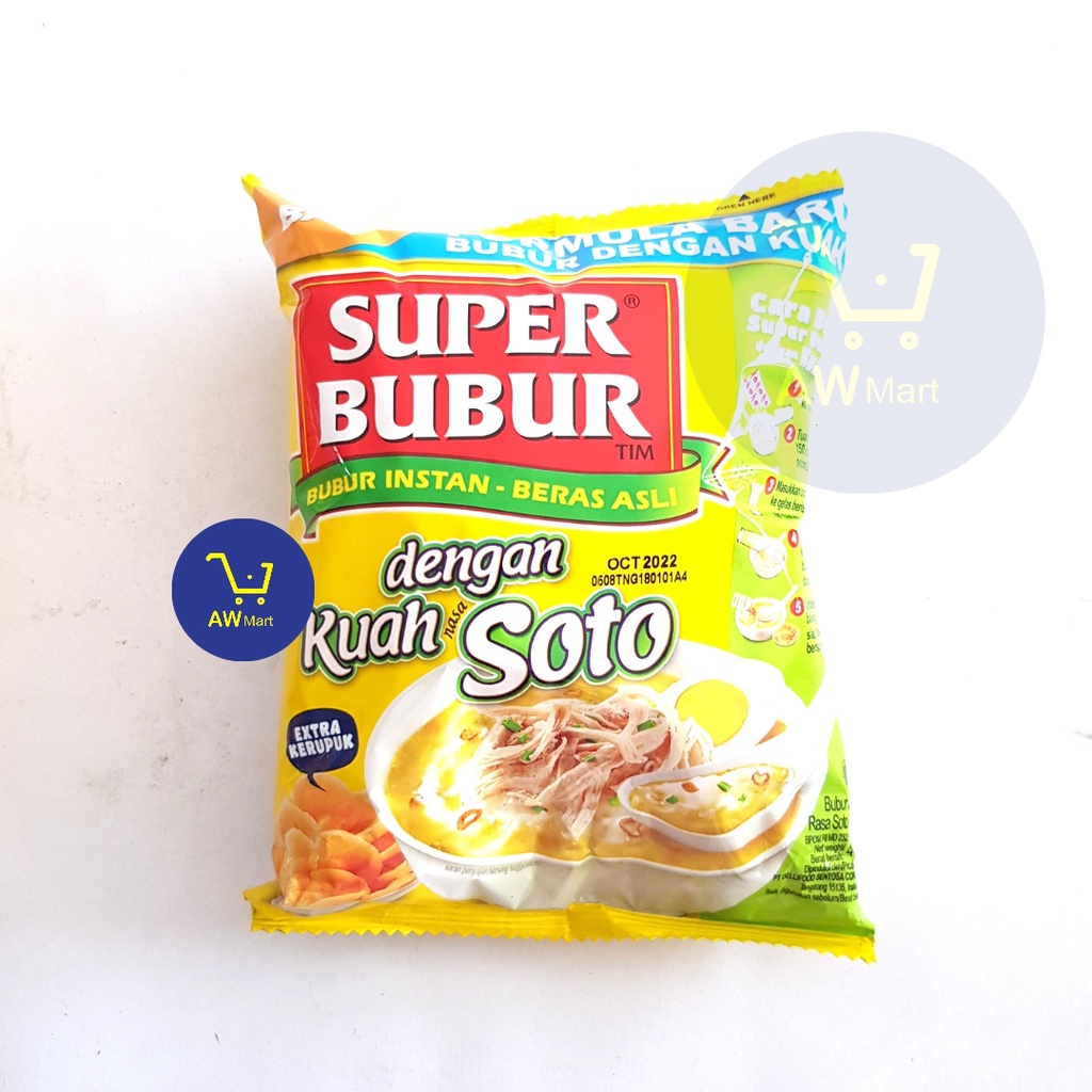 SUPER BUBUR SINGLE 46 GRAM - ALL VARIAN - AYAM, SOTO, KARI