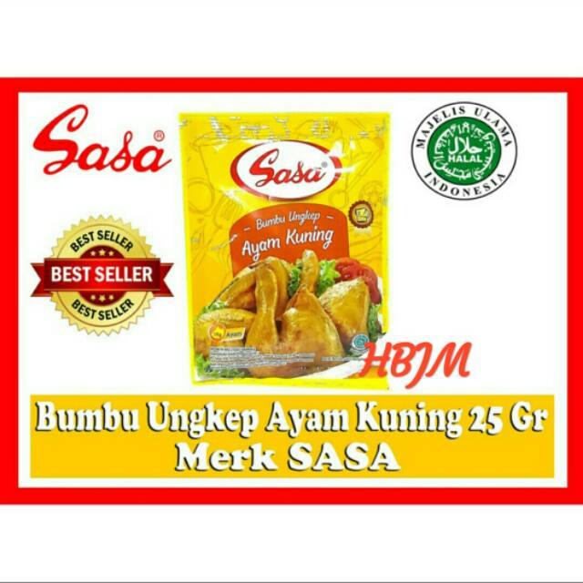 

BUMBU UNGKEP AYAM KUNING 25 GR MERK SASA