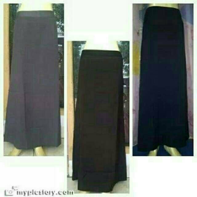 Rok pola A line rok kerja pinggang karet