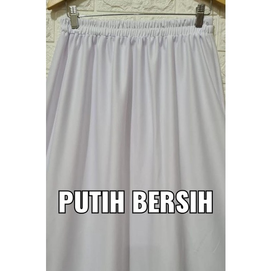 ROK KERJA WANITA POLOS BASIC ROK HYGET SUPER PREMIUM POLOS /ROK POLOS HYGET PREMIUM  / ROK BASIC HYGET PREMIUM-Putih Bersih