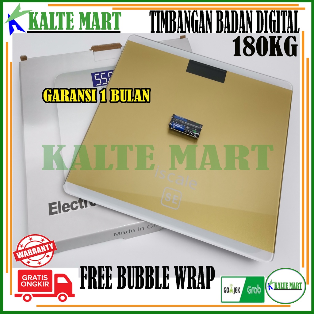 Iscale Timbangan Berat Badan Digital. Design Elegan, Body Fat 180kg