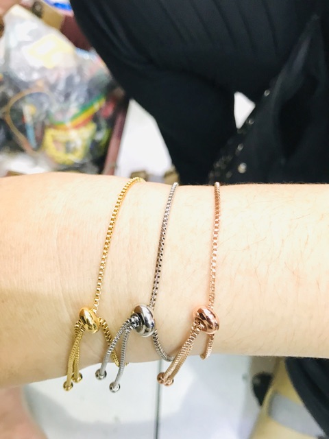 Gelang tangan wanita // gelang titanium // titanium // gelang serut // gelang permata // gelang