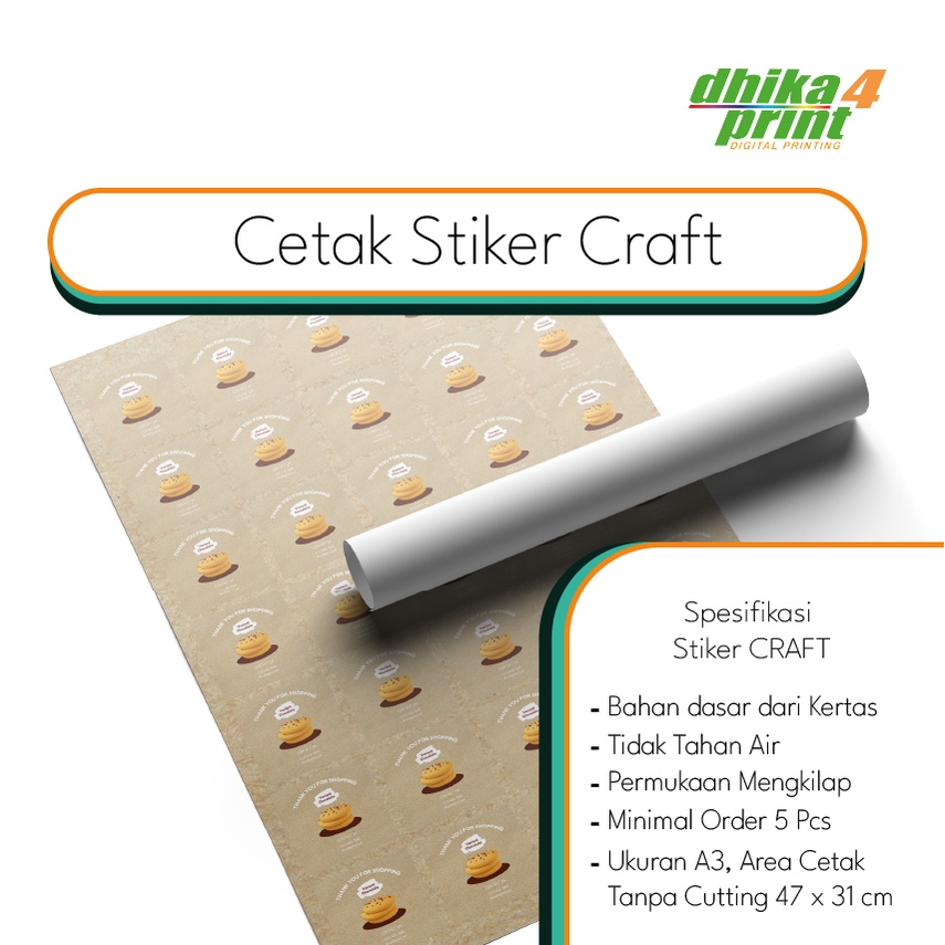 

Stiker Craft Tanpa Cutting Murah / Sticker Craft Tanpa Cutting / Sticker Craft A3 / Sticker Label Kemasan Murah