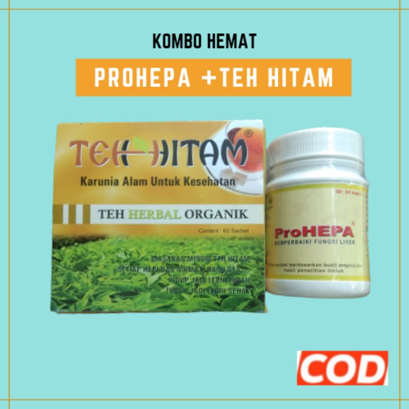Kombo Obat Sirosis Hati Liver Hepatitis A Hepatitis B Hepatitis C ProHEPA + TEH HITAM
