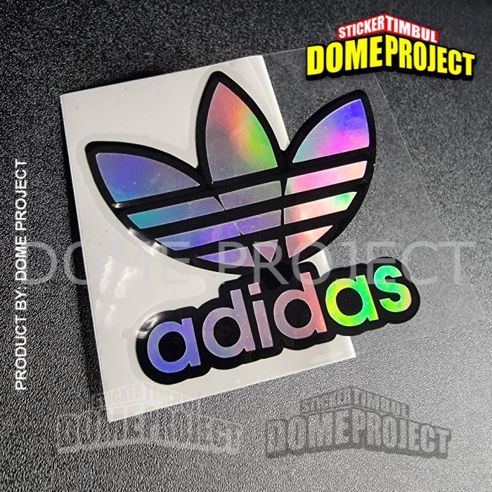 STIKER CUTTING ADIDAS DECAL HOLOGRAM AKSESORIS BODY MOTOR STICKER AESTHETIC DEKORASI OTOMOTIF