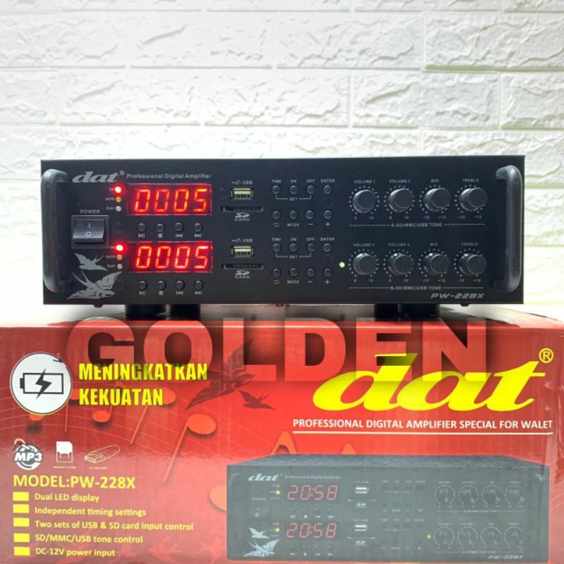 Ampli Walet Dat PW 228X Original Timer Digital Charger Aki - Mesin Panggil Walet