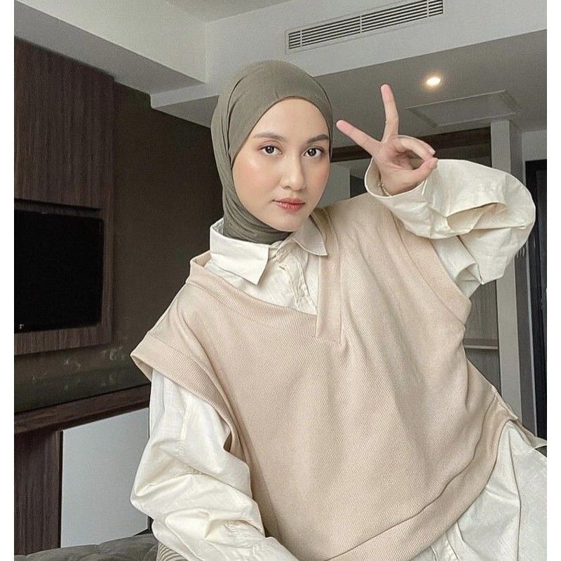 Outer Baju Rompi Vest Korean Style Wanita Atasan Kekinian C22-2