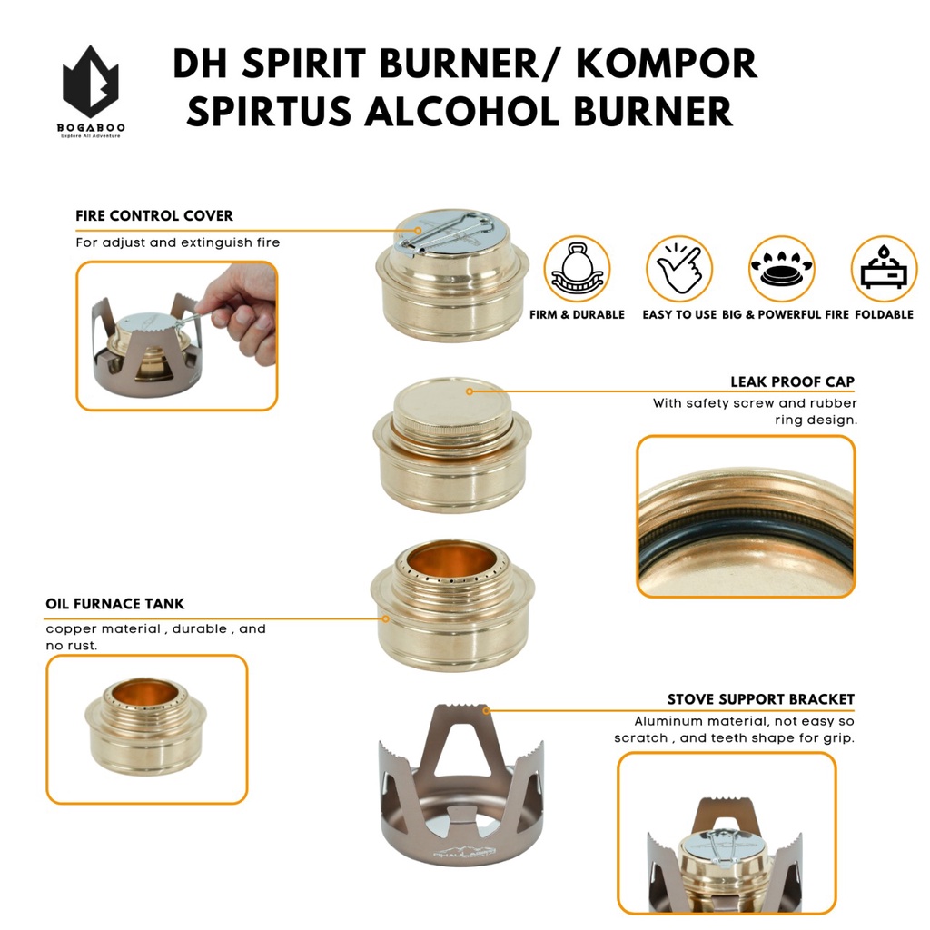 Bisa COD  Kompor Spirtus Alcohol Burner Dhaulagiri - Aloc Stove Outdoor Camping UL