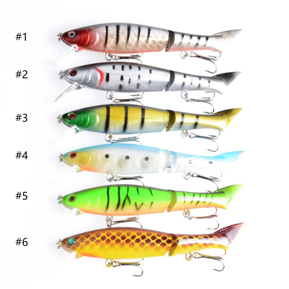 HENGJIA 1pc 12cm/13.5g Umpan Jointed Minnow Pancing Swimbait Crankbat Ikan Fishing Lure Memancing