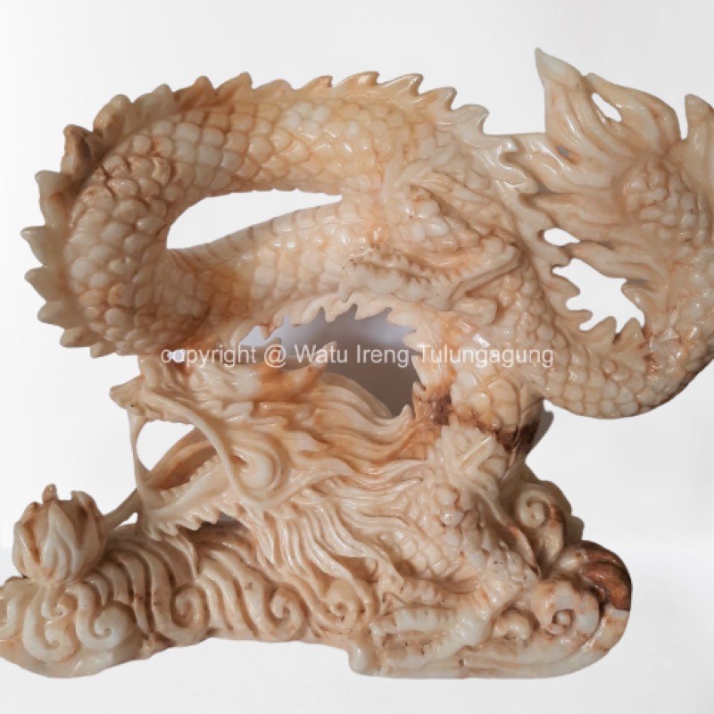Patung Naga Onyx ( MARMER / MARBLE / AESTHETIC )