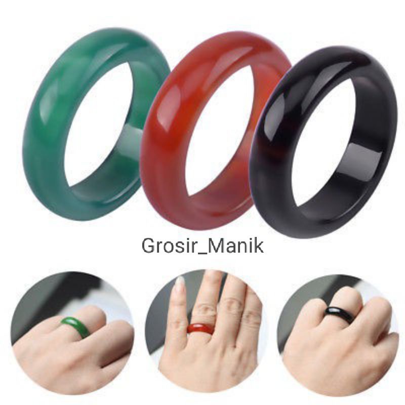 Cincin Giok Taiwan Asli Natural High  Quality