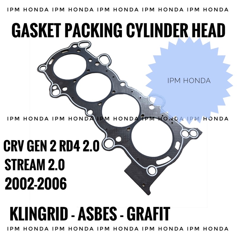 12251 PNA Paking Packing Gasket Cylinder Head Honda CRV GEN 2 RD4 Stream 2.0 2000cc 2002-2006