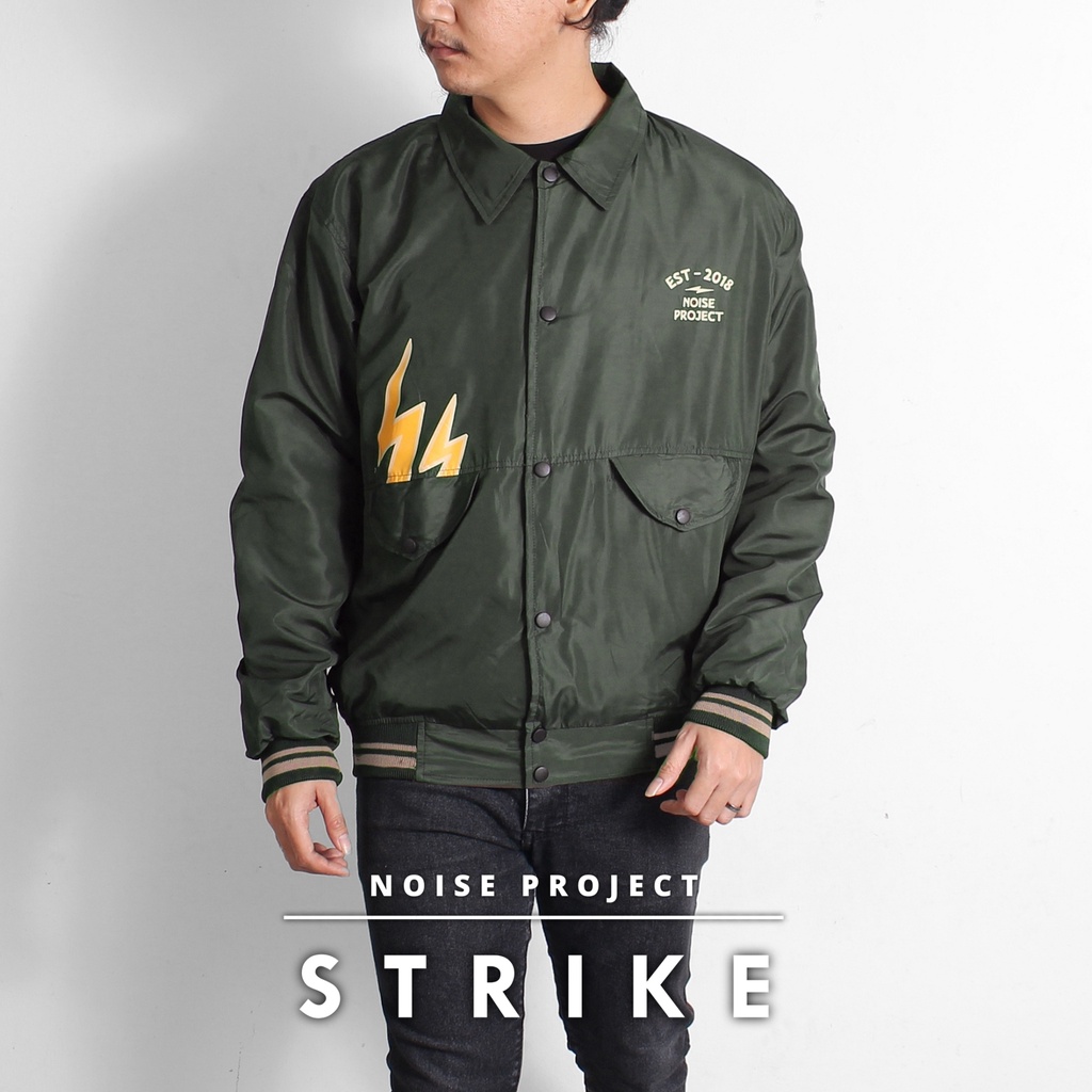 TURUN HARGA ! Jaket Bomber Baseball Noise Original Terbaru Pria Wanita / Wolv Flight Jaket Vintage Pilot Pria Original Distro Bandung