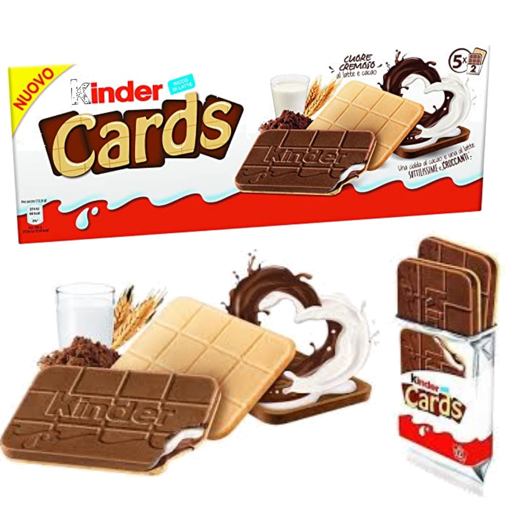 Jual Kinder Cards Isi 5 Snack Import 128gr Shopee Indonesia