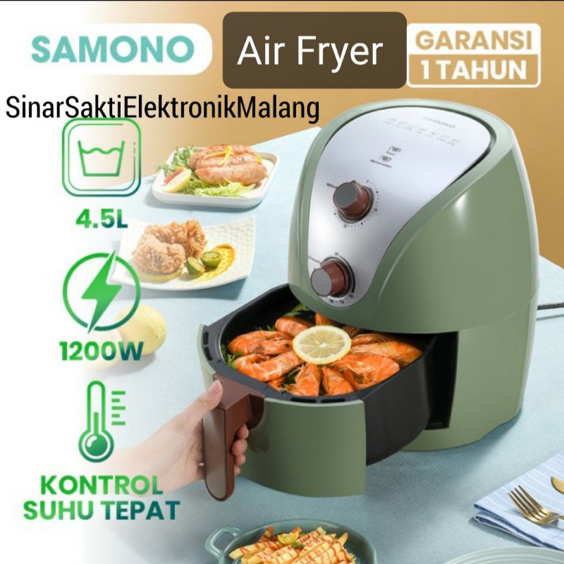 Samono Air Fryer Mesin Penggorengan Tanpa Minyak Garansi Resmi 4.5L