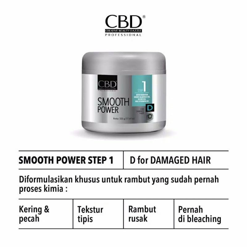 CBD STEP 1 500 GR Smooth Power Pelurus Rambut Smoothing Rebonding