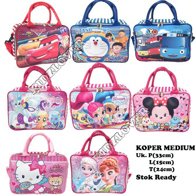 Travel Bag | Koper Kanvas | Tas Renang | Koper Piknik | Ukuran Medium - Doraemon