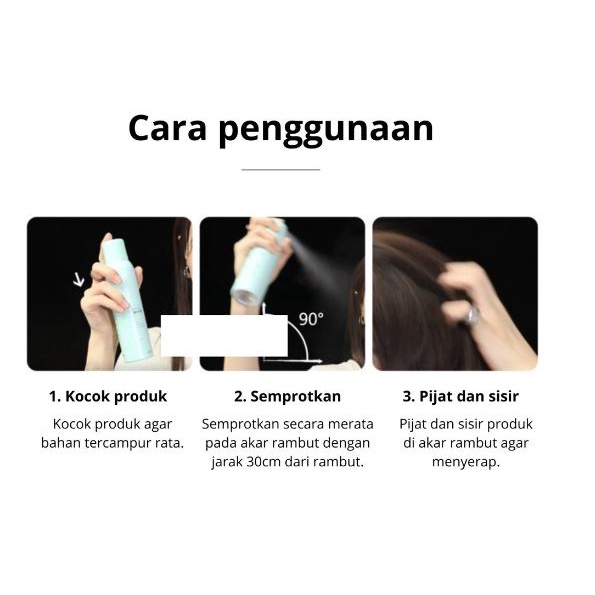 Dry shampoo spray rambut hair styling loveparkour originalUntuk Mengembangkan Rambut Minyak Rambut Kontrol Rambut Berminyak