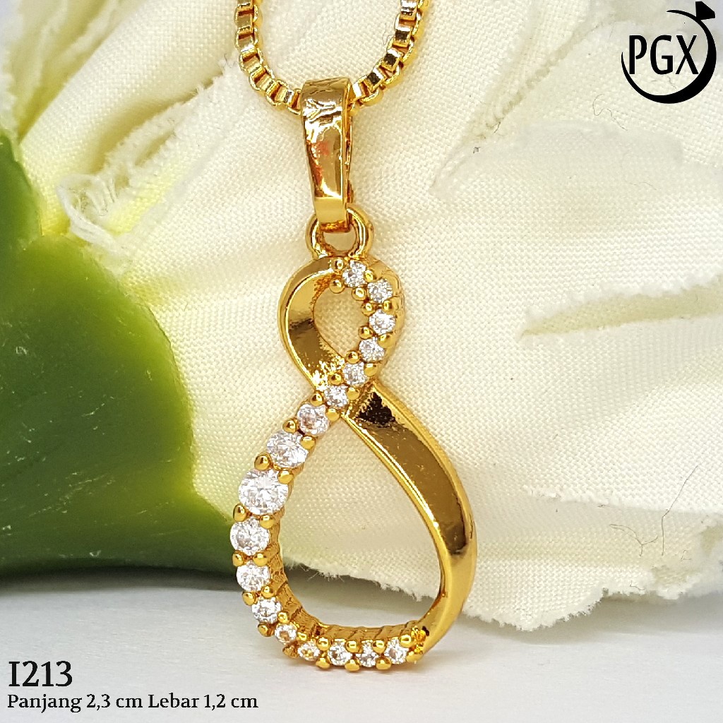 PGX Liontin Kalung Xuping Wanita Perhiasan Lapis Emas Aksesoris Fashion - I213