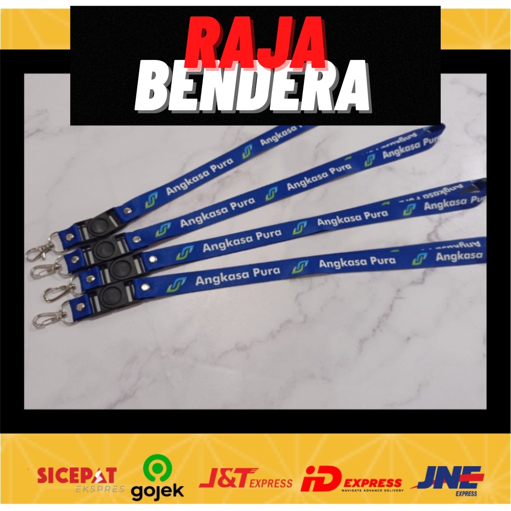 

Lanyard Angkasa Pura Biru / Lanyard Angkasapura / Lanyard Custom Printing Murah - Biru