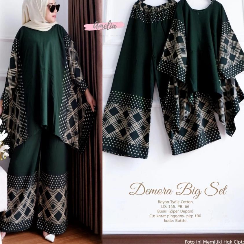 Koleksi Terbaru.. Setelan Demora Big Set Jumbo Set Waka Waka Rayon Jumbo LD 140 One Set Jumbo Rayon 