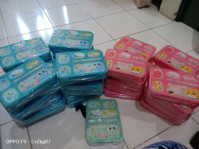 Sale Promo !! Lunchbox Yooyee 589 Pink Blue Bento 5 Sekat - Kotak Bekal Anti Tumpah