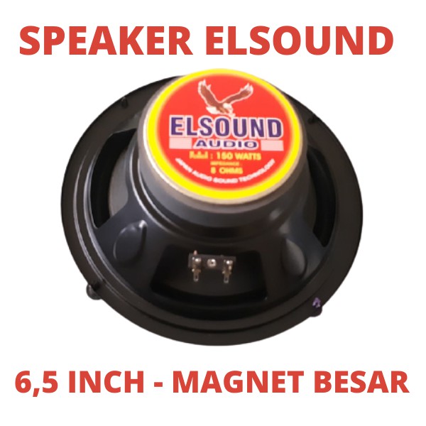 SPEAKER ELSOUND 6,5 INCH 150 WATT 6.5 WOOFER MAGNET BESAR SUBWOFER SALON SPEKR SPEKER SPIKER SEPEKER