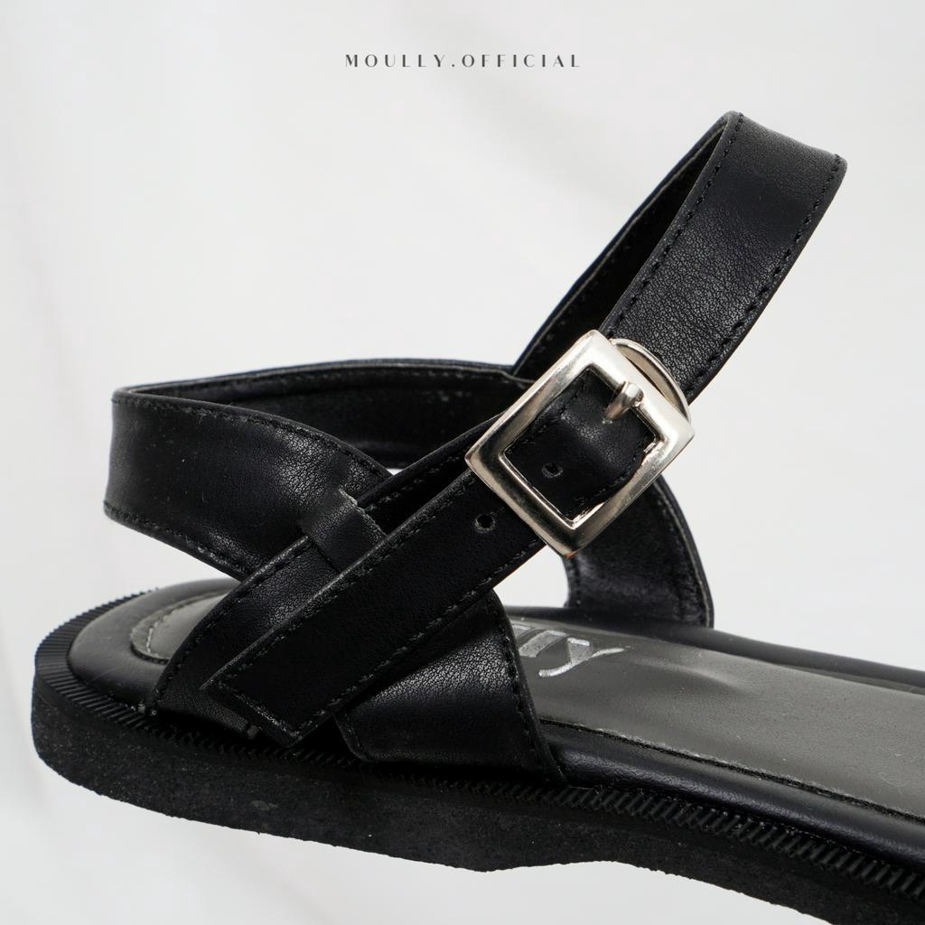 Ghanimi x Moully - Esha Flatshoes / Sandal Wanita / Heels Pendek Tali / heels wanita/sepatu wanita /sepatu kondangan/ sandal wanita / Ankle Strap