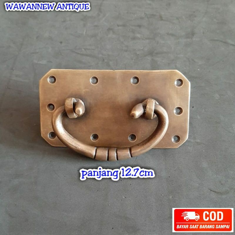 Handle / Tarikan Pintu Rumah Pagar Kuningan Antik Murah Motif Peti Box