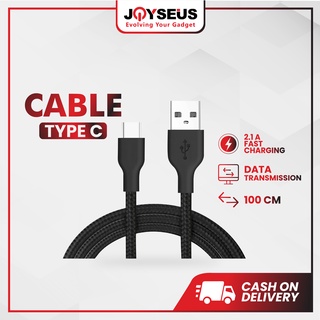 Kabel data / Cable data Type-C Type C JOYSEUS 100 JM Nylon Braided Black - KB0005-CC