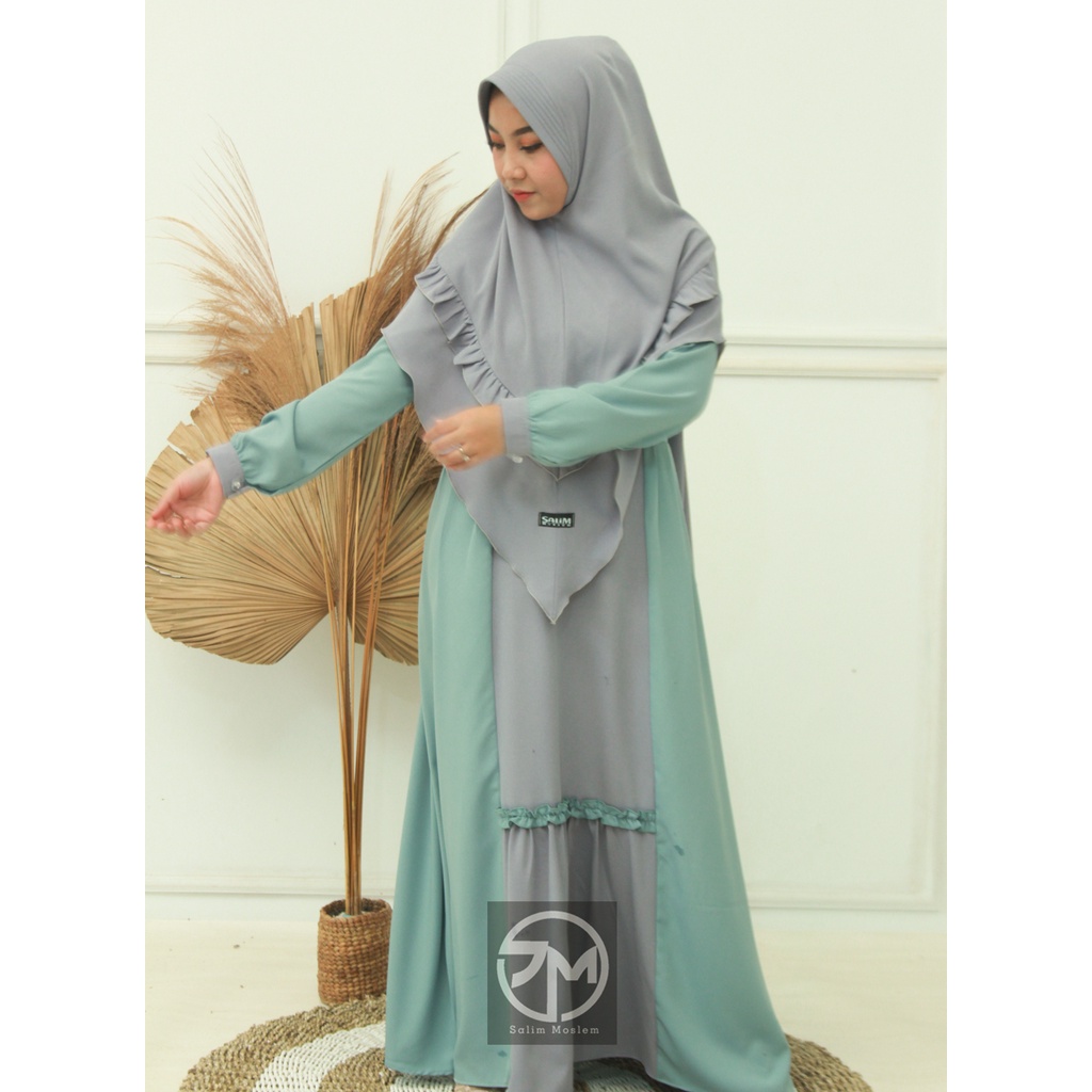 Salim Moslem –Busana Muslim/Gamis Daily Syari Dewasa SET LADY ZARA MOD2