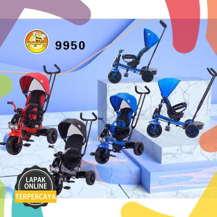 Hot Item Sepeda Roda Tiga Pacific 9950 Stroller - Biru Barang Original