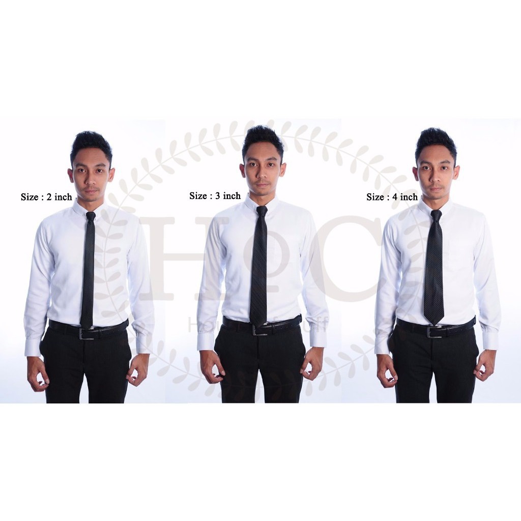 Houseofcuff Dasi Neck Tie Slim Polos Wedding Best Man Black TIE - Hitam