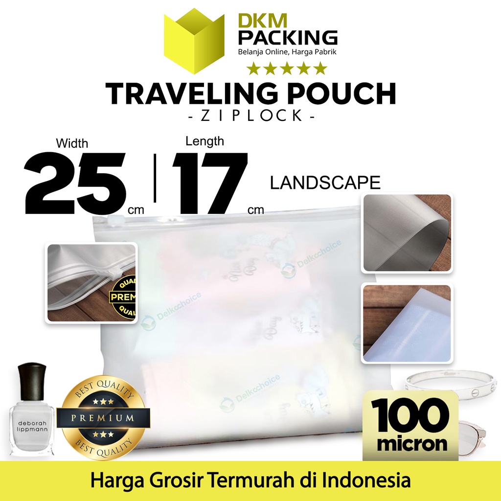 PREMIUM Travel Organizer 25x17cm Traveling Pouch Zipper Bag Organizer Delkochoice