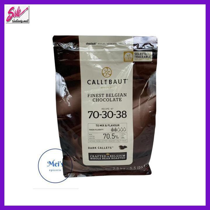 

SAKMACOKLAT- CALLEBAUT DARK NOIR CHOCOLATE COUVERTURE 70,5% 1KG -MAKANAN-MINUMAN.