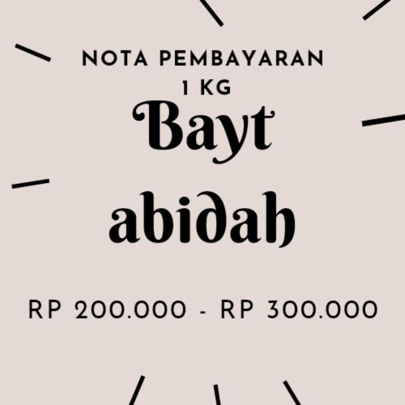 NOTA PEMBAYARAN Rp.200-000-Rp.300.000